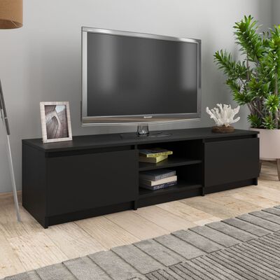 vidaXL TV-benk svart 140x40x35,5 cm sponplate