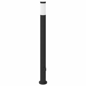 vidaXL Pullertlampe med stikkontakt 110 cm rustfritt st&aring;l IP44