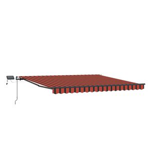 vidaXL Uttrekkbar markise oransje og brun 450 &times; 300 cm