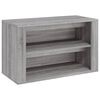 vidaXL Skohylle gr&aring; sonoma 75x35x45 cm konstruert tre