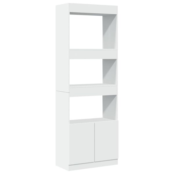 vidaXL Highboard hvit 63x33x180 cm konstruert tre