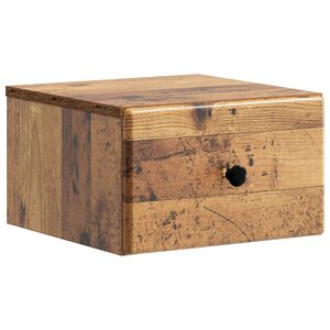 vidaXL Vegghengt Nattbord Gammelt tre 34,5 x 33 x 20 cm Konstruert tre
