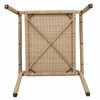 vidaXL Hage stabelstoler 4 pcs Krem og brun PE rattan, solid akasietre