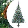 vidaXL Kunstig juletre med 150 LED med stativ gr&oslash;nn 150 cm PVC og st&aring;l