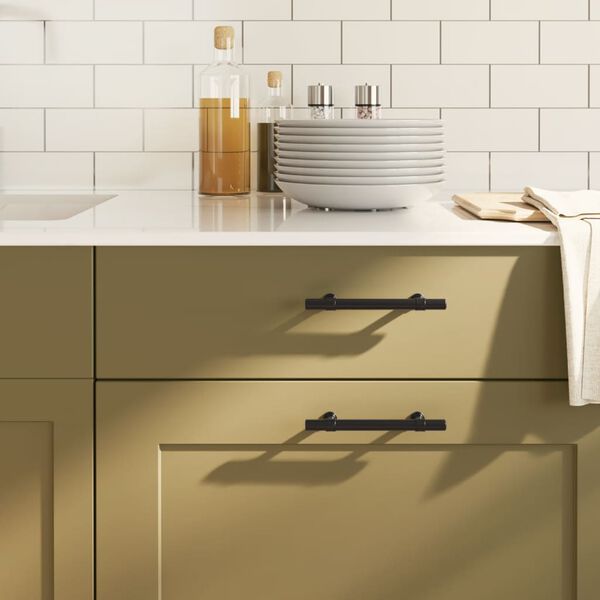 vidaXL Skaph&aring;ndtak 10 stk svart 96 mm rustfritt st&aring;l