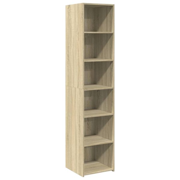 vidaXL Highboard sonoma eik 40x41x185 cm konstruert tre