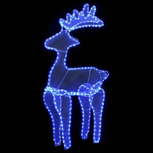 vidaXL Reinsdyr julepynt med netting 306 LED 60x24x89 cm