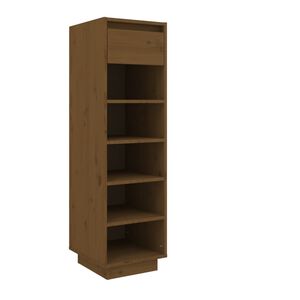 vidaXL Skohylle honningbrun 30x34x105 cm heltre furu