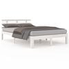 vidaXL Sengeramme hvit heltre 120x190 cm Small Double