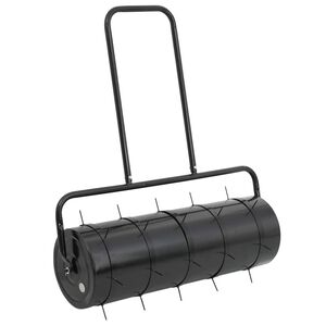 vidaXL Hage gressrulle med aerator klemmer &Oslash; 30 x 90 cm St&aring;l