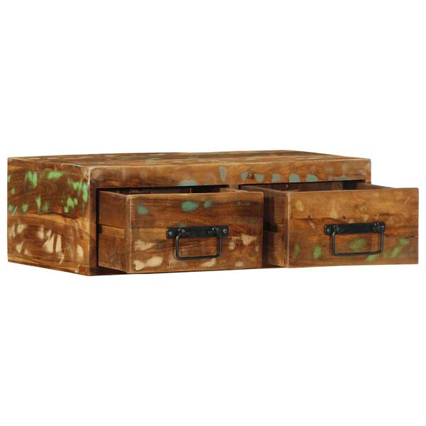 vidaXL Veggmontert TV-benk 60x30x19 cm gjenvunnet heltre