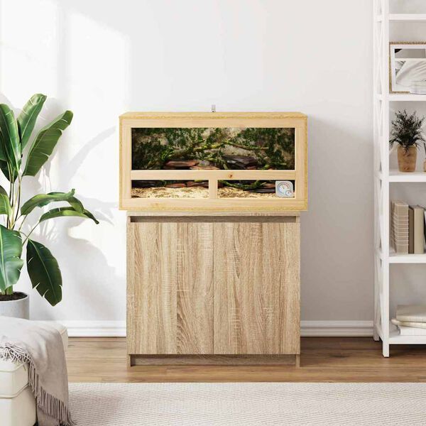 vidaXL Terrarium Brun 80 x 40 x 40 cm OSB