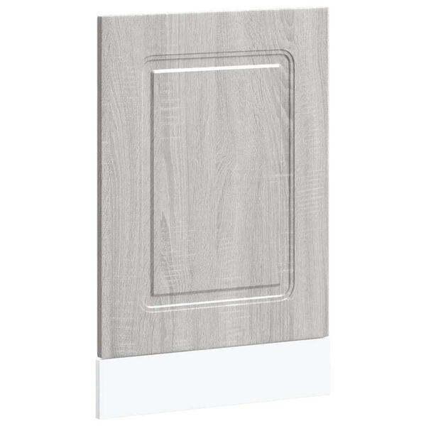 vidaXL Oppvaskmaskin panel gr&aring; sonoma 45x1,5x67 cm konstruert tre