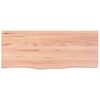 vidaXL Benkeplate til bad lysebrun 100x40x2 cm behandlet heltre