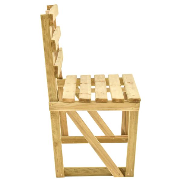 vidaXL Hagebenk 120 cm impregnert furu