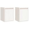 vidaXL Veggskap 2 stk hvit 30x30x40 cm heltre furu