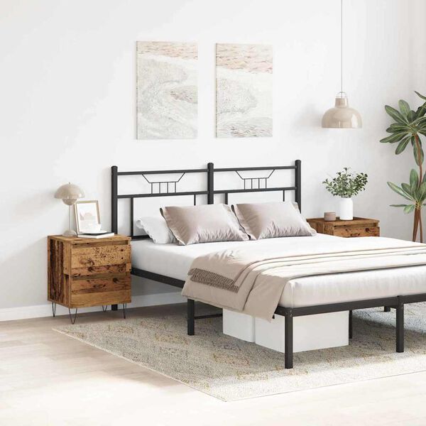 vidaXL Nattbordskap 2 pcs Gammelt tre 40 x 35 x 50 cm Konstruert tre