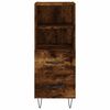 vidaXL Highboard r&oslash;kt eik 34,5x34x180 cm konstruert tre