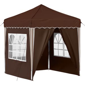 vidaXL Pop-up Festtelt 195 x 195 x 245 cm Brun Oxford Stoff
