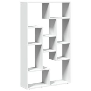 vidaXL Bokhylle hvit 72x20x120,5 cm konstruert tre