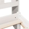 vidaXL Seng med bokhylle uten madrass hvit 90x190 cm heltre furu