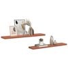 vidaXL Vegghylle 2 pcs R&oslash;d 120 x 23,5 x 4 cm Konstruert tre