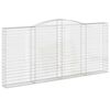vidaXL Gabionkurver buede 6 stk 400x30x180/200 cm galvanisert jern