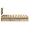 vidaXL Sengestamme med hodegjerde Sonoma 140 x 200 cm Massiv furu