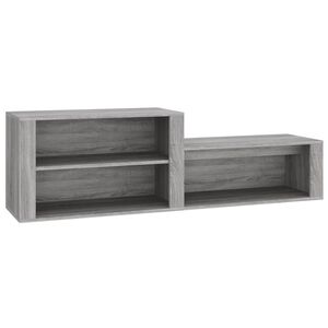 vidaXL Skoskap gr&aring; sonoma 150x35x45 cm konstruert tre