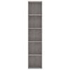 vidaXL Bokhylle betonggrå 40x30x189 cm konstruert tre