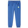 Joggebukser for barn bl&aring; melert 128