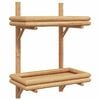 vidaXL Vegghylle Veggmontert Brun 39 x 26 x 60 cm Bambus