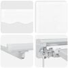 vidaXL Manuell markiseramme med LEDs Hvit 4 x 2 m