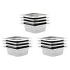 vidaXL Gastronormbeholdere 12 stk GN 1/6 65 mm rustfritt st&aring;l