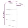 vidaXL Dusjvegg svart 140x195 cm halvfrostet ESG-glass