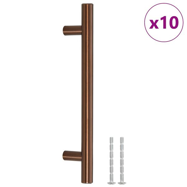 vidaXL Skaphåndtak 10 stk bronse 128 mm rustfritt stål
