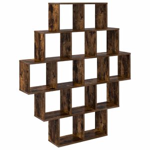 vidaXL Vegghylle R&oslash;kt Eik 120 x 20 x 136 cm Konstruert tre