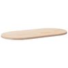 vidaXL Bordplate 110x55x2,5 cm heltre furu oval