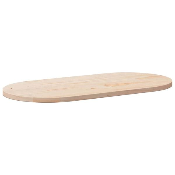 vidaXL Bordplate 110x55x2,5 cm heltre furu oval