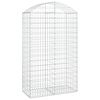 vidaXL Gabionkurv buet 100x50x160/180 cm galvanisert jern
