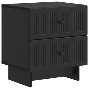 vidaXL Nattbordskap med skuff Svart 43 x 34,5 x 47,5 cm Konstruert tre