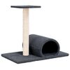 vidaXL Klorestolpe med tunnel m&oslash;rkegr&aring; 60x34,5x50 cm