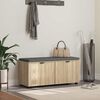 vidaXL Gangbenk med pute med lagring Sonoma eik 100 x 38 x 46 cm