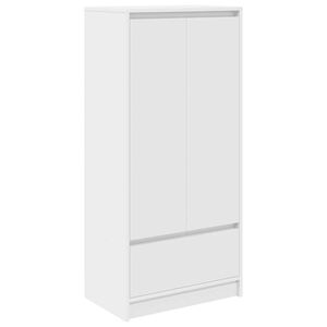 vidaXL Skap med skuff hvit 55,5x34x119,5 cm konstruert tre