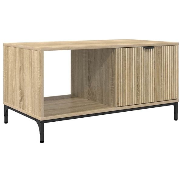 vidaXL Kaffebord med skuff Sonoma eik 90 x 49 x 46 cm Konstruert tre