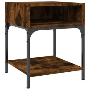 vidaXL Nattbord r&oslash;kt eik 40x41x50 cm konstruert tre