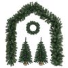 vidaXL Mini juletresett 45 cm PVC Gr&oslash;nn