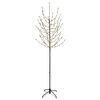 vidaXL LED juletre Svart 47 x 210 cm St&aring;l 180 LED-lys