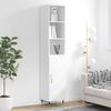 vidaXL Highboard h&oslash;yglans hvit 34,5x34x180 cm konstruert tre