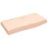 vidaXL Benkeplate til bad 60x30x(2-6) cm ubehandlet heltre
